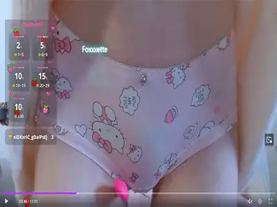 Foxxxette FREE Hello kitty panties in the morning Live