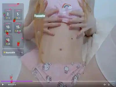 Foxxxette hello kitty pantie tease boobie play cute Liveleak