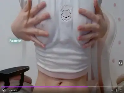 Foxxxette WET NipplePlay + Wet hair